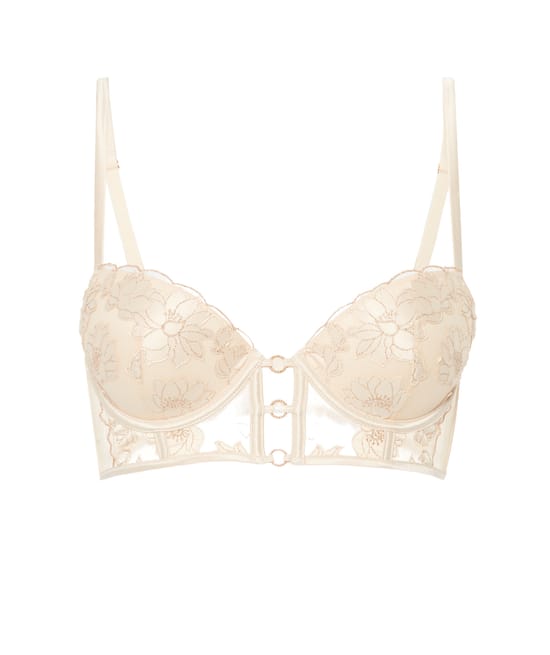 Push-up bra with embroidery;