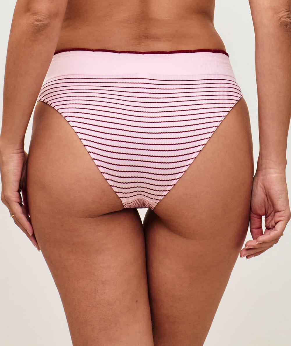 Gestreepte naadloze slip;