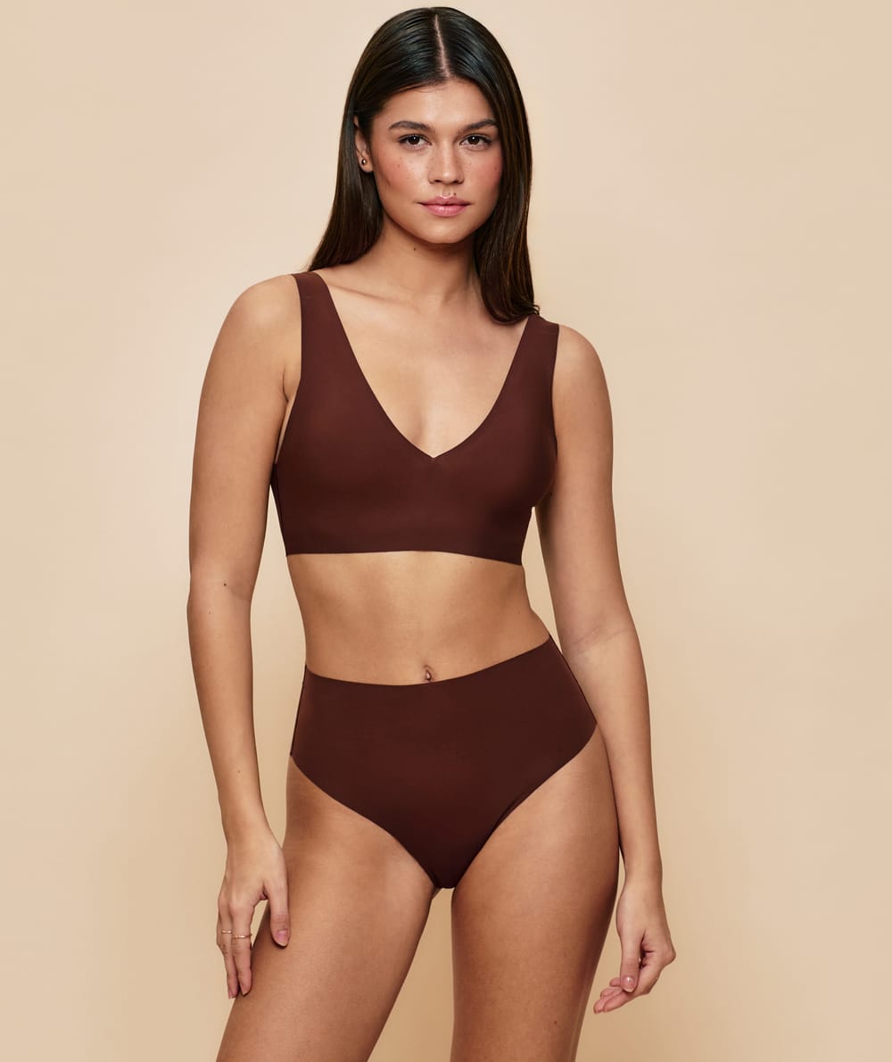 Seamless microfiber bra;