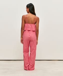 Light poplin top in gingham check;