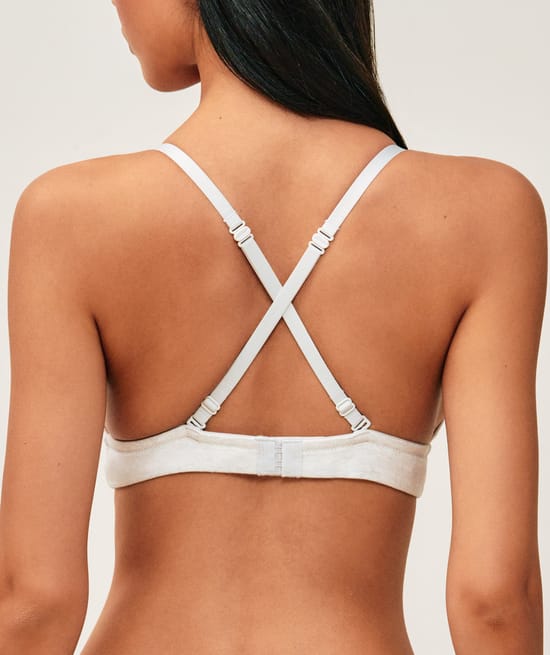 Cotton triangle push-up bra;
