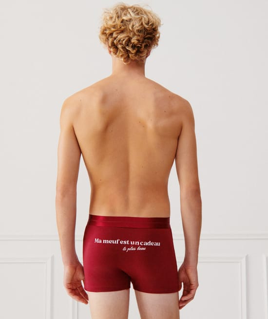 Bóxer de punto con mensaje;