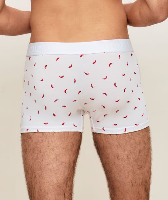Cotton boxer shorts with pattern;
