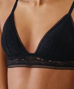 Lace triangle bra;