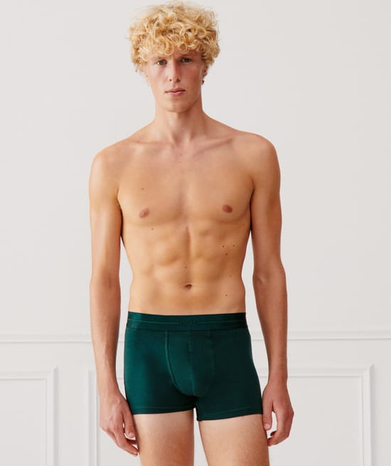 Jersey boxer shorts with a message;