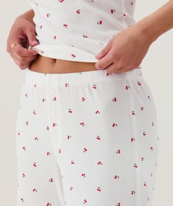 Straight jersey trousers;