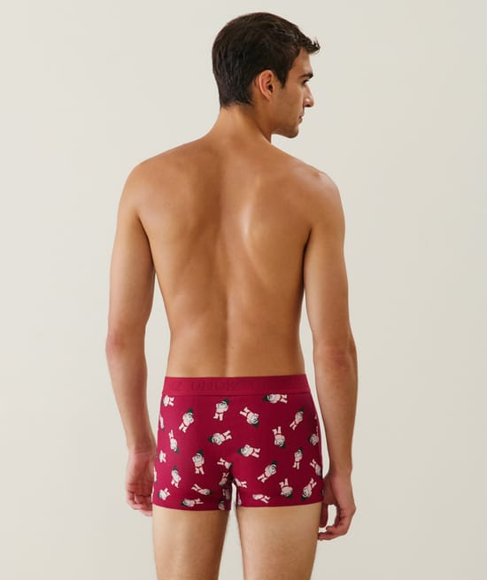Boxer shorts with gnome pattern;