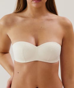 Soutien-gorge bandeau en dentelle;