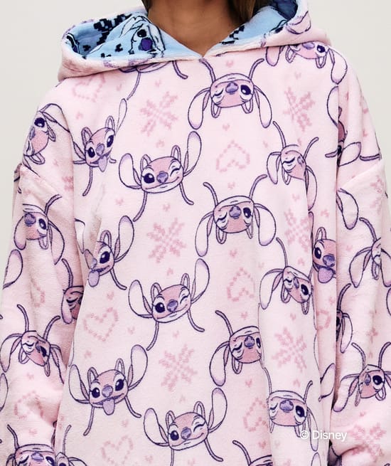 Omkeerbare sweatplaid Stitch en Angel;