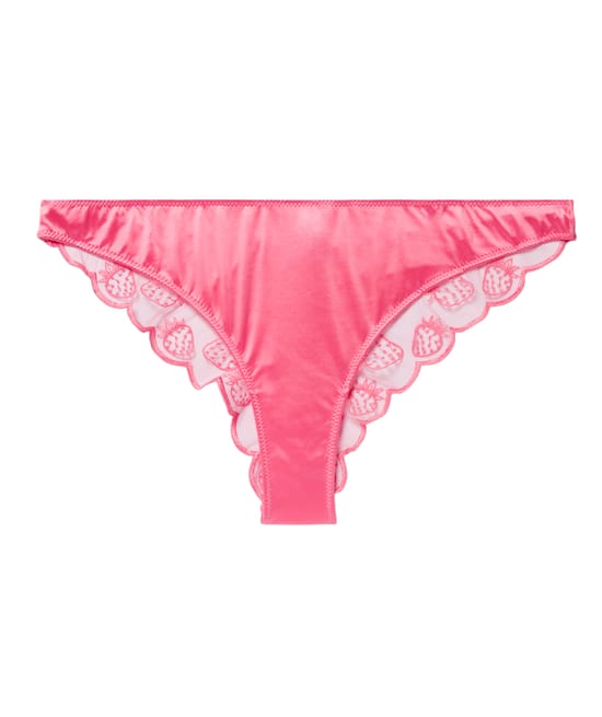 Thong with embroidery;