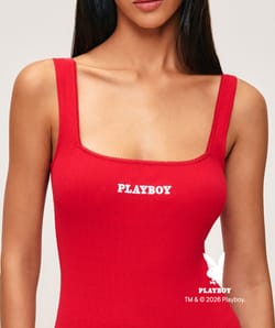 Cotton body with Playboy pattern;