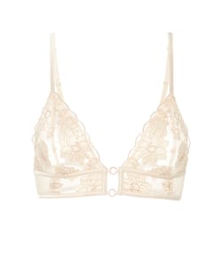 Triangle bra with embroidery;