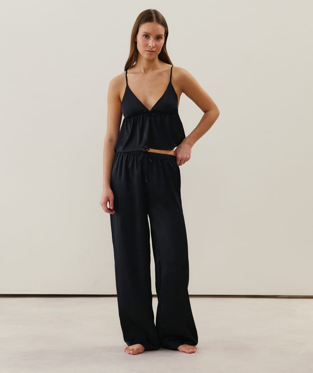 Top en satin;