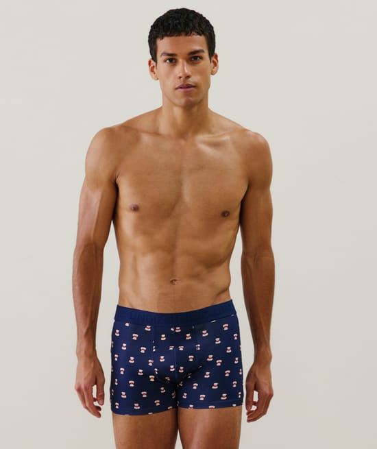 Cotton printed boxer shorts;