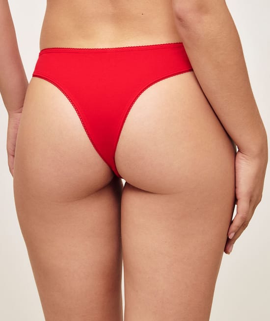 Cotton thong with teddy bear pattern "My little bun;