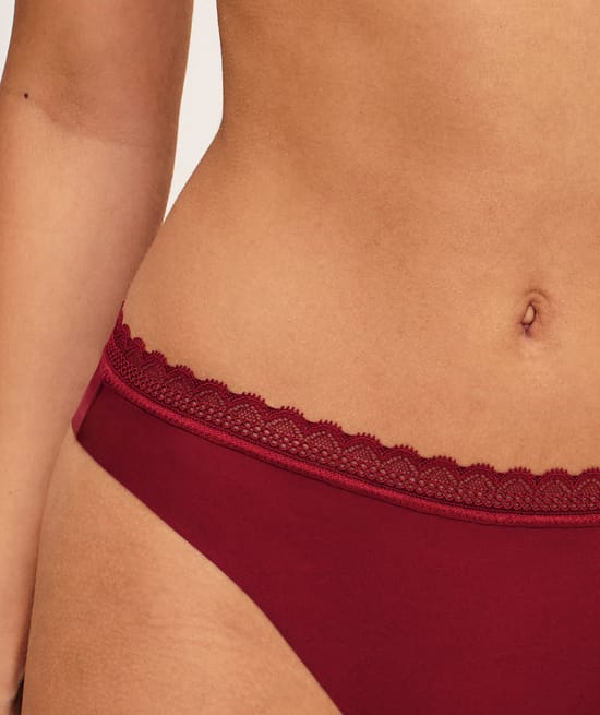 Microfiber thong;