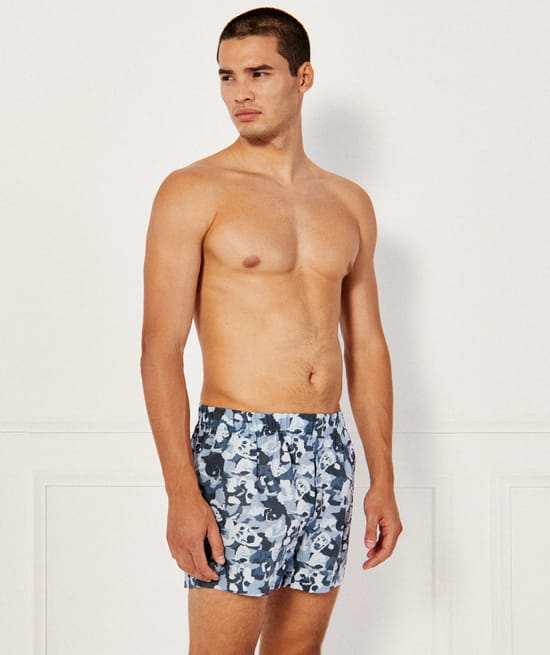 Bóxer de algodón estampado;