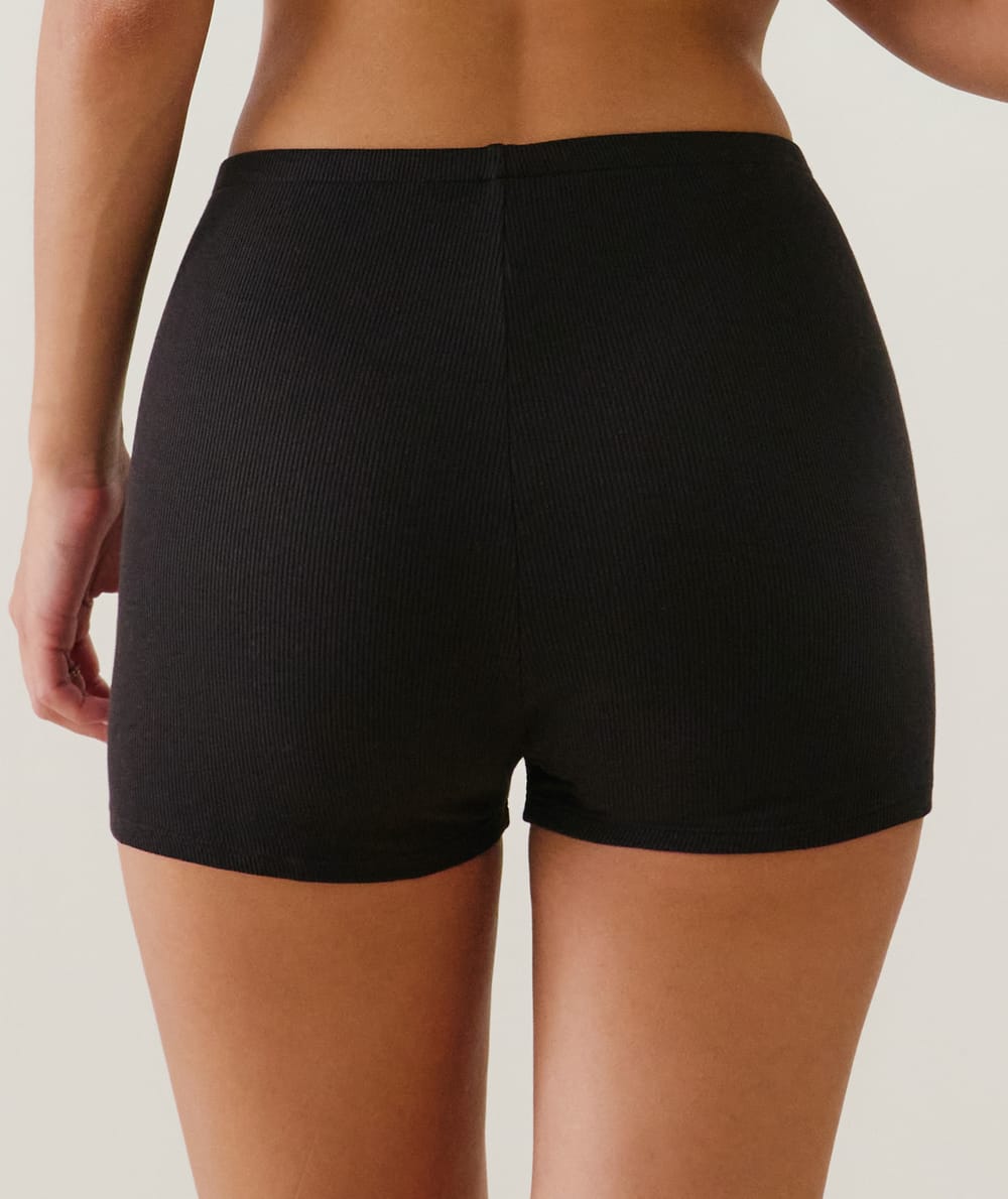 Short de punto acanalado;