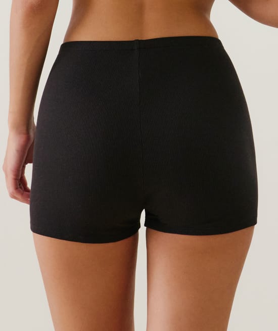 Short de punto acanalado;