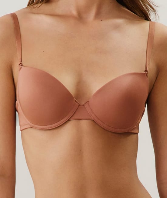 Microfibre push-up padded bra;