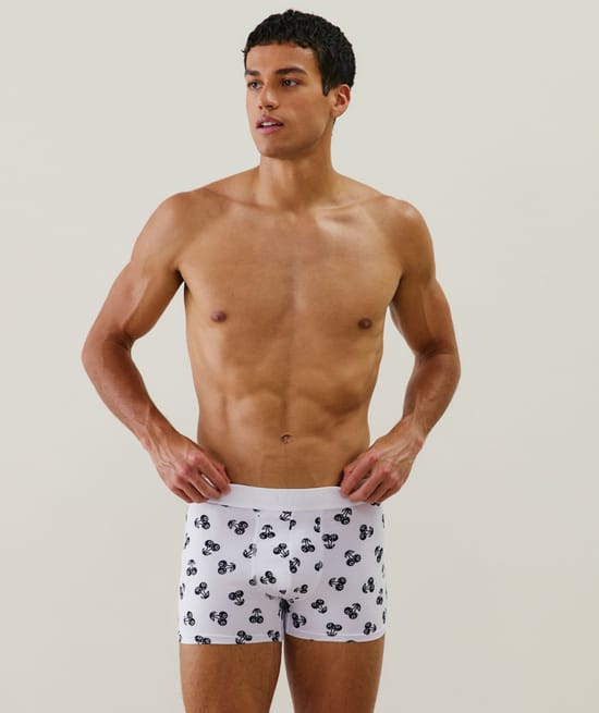 Cotton printed boxer shorts;