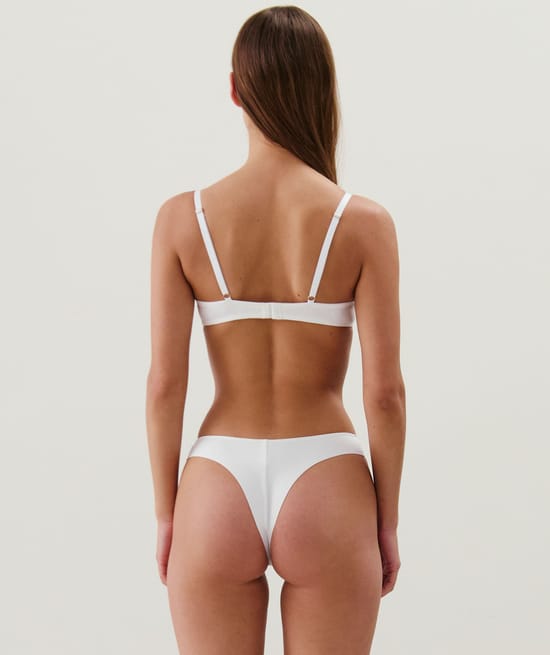 Thong with embroidery;