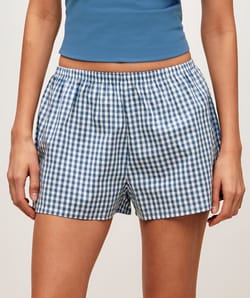 Pantalones cortos de algod&oacute;n vichy;