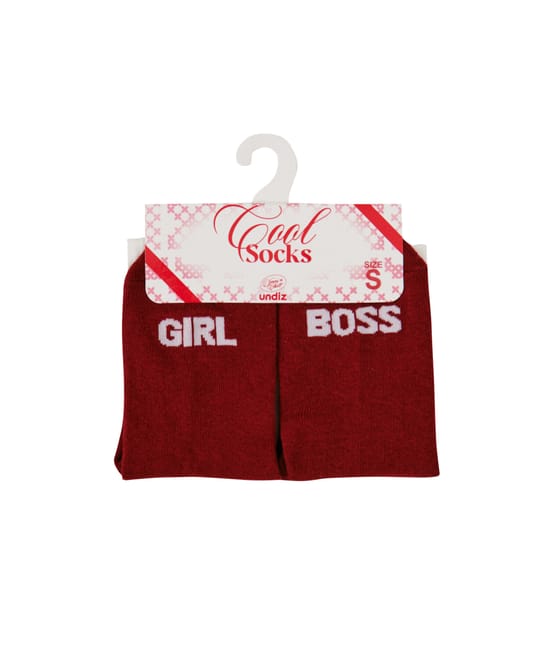 Slogan socks;