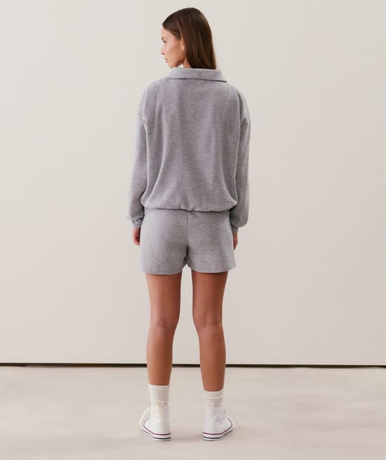 Sweatshirt gris chiné;