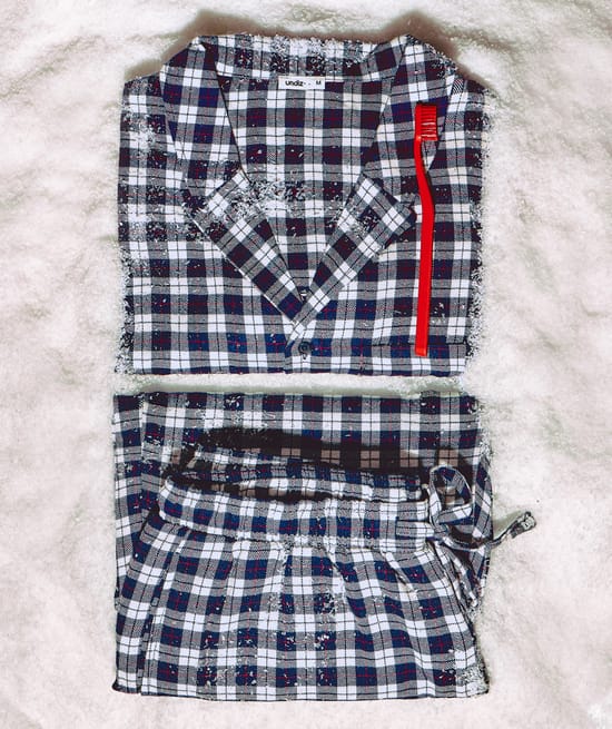 Checked flannel shirt;