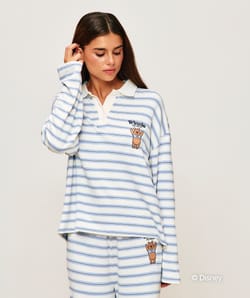 Top manches longues ray&eacute; Winnie l'Ourson;