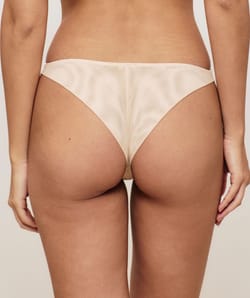 Thong with embroidery;