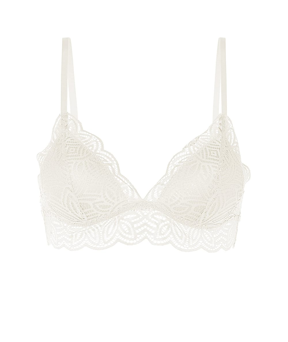 Soutien-gorge triangle push-up en dentelle;