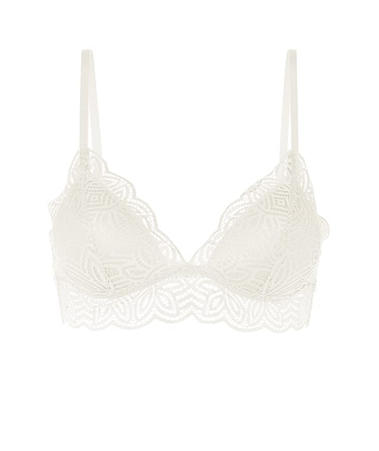 Lace push-up triangle bra;