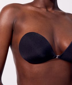 Stick-on strapless bra;