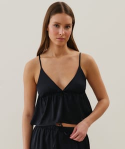 Top en satin;