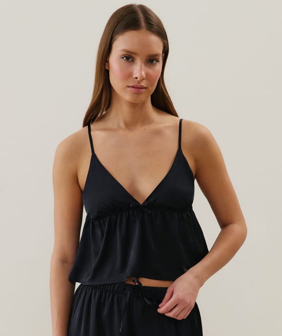 Top en satin;