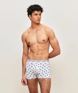 Boxer en coton motifs coeurs;