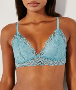 Lace triangle bra;