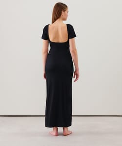 Lange jersey jurk;