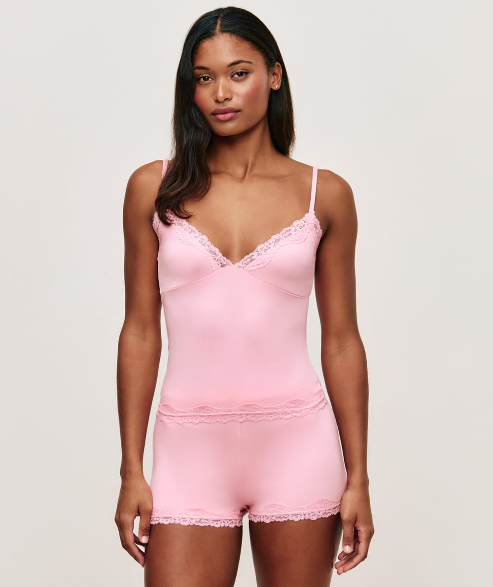 Caraco jersey et dentelle;