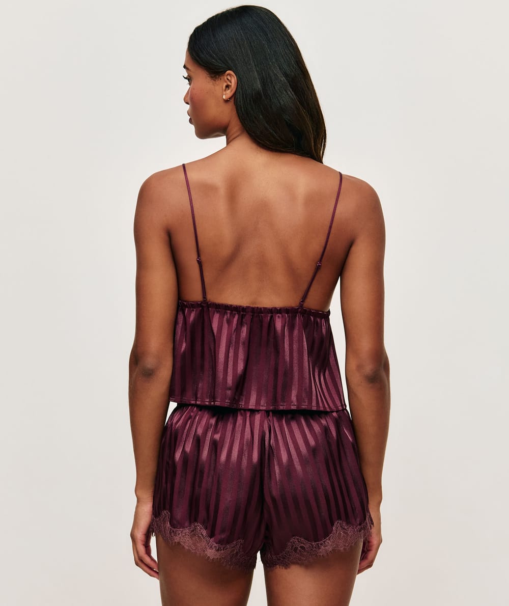 Satin and lace camisole;