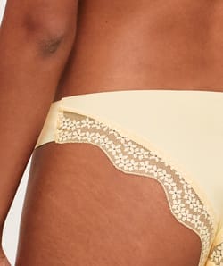 Microfiber and lace panties;