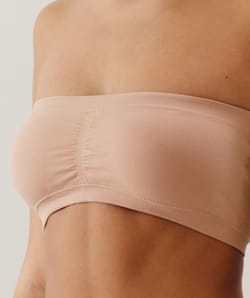 Seamless bandeau-style bra;