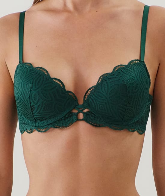 Soutien-gorge push-up en dentelle;