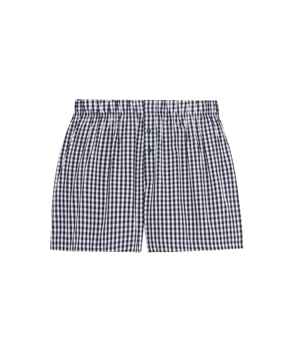 Checked boxer shorts;