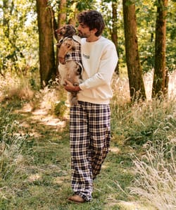 Chlosertoyou checked flannel pants;