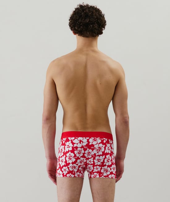 Hawaiian flower print boxer shorts;