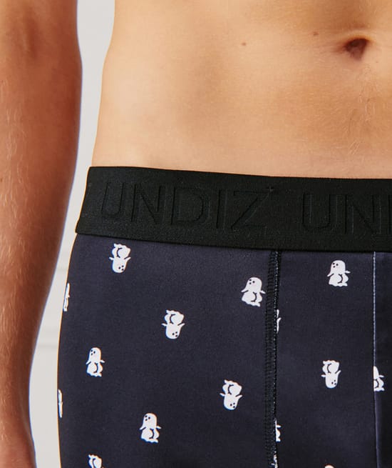 Patterned microfibre boxer shorts;