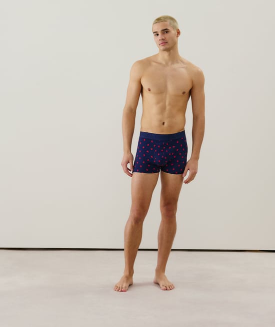 Boxer en coton à motifs;